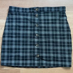 Divided plaid Mini Skirt